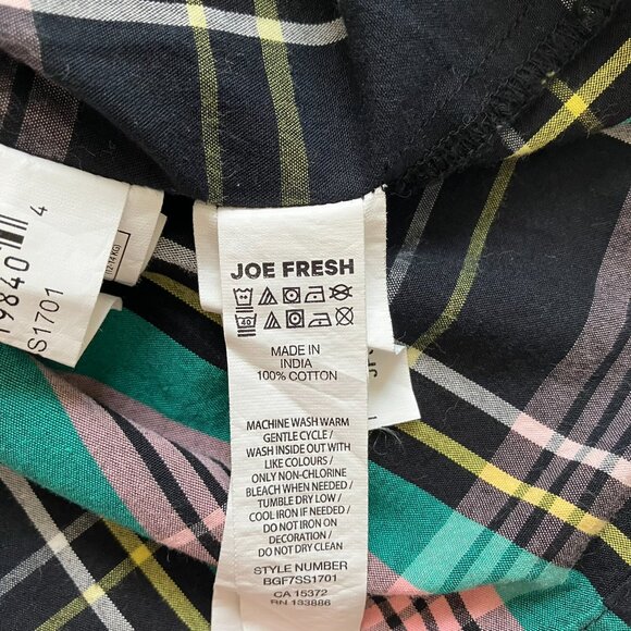 Joe Fresh 12-18M Plaid Pleated Dress 100% Cotton EUC Baby Girl - Picture 9 of 15